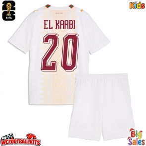 Morocco Ayoub El Kaabi #20 Replica Away Stadium Kit for Kids World Cup 2026 Short Sleeve (+ pants)